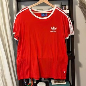 Red adidas t shirt